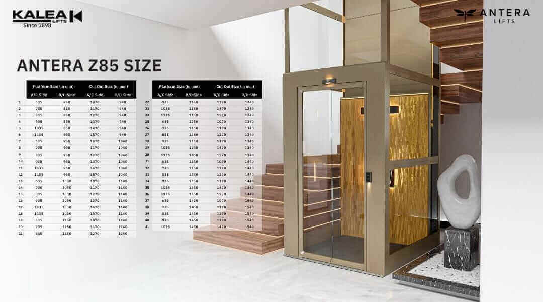 ลิฟท์ ANTERA Lift Z Series ใหม่ล่าสุดพร้อมเทคโนโลยี Generation 5 ใหม่ล่าสุด ขนาด 41 ให้เลือก